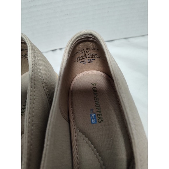 Grasshopper By Keds Sneakers Walking Shoes Womens Size 8.5 M Beige Canvas LaceUp - Picture 9 of 12